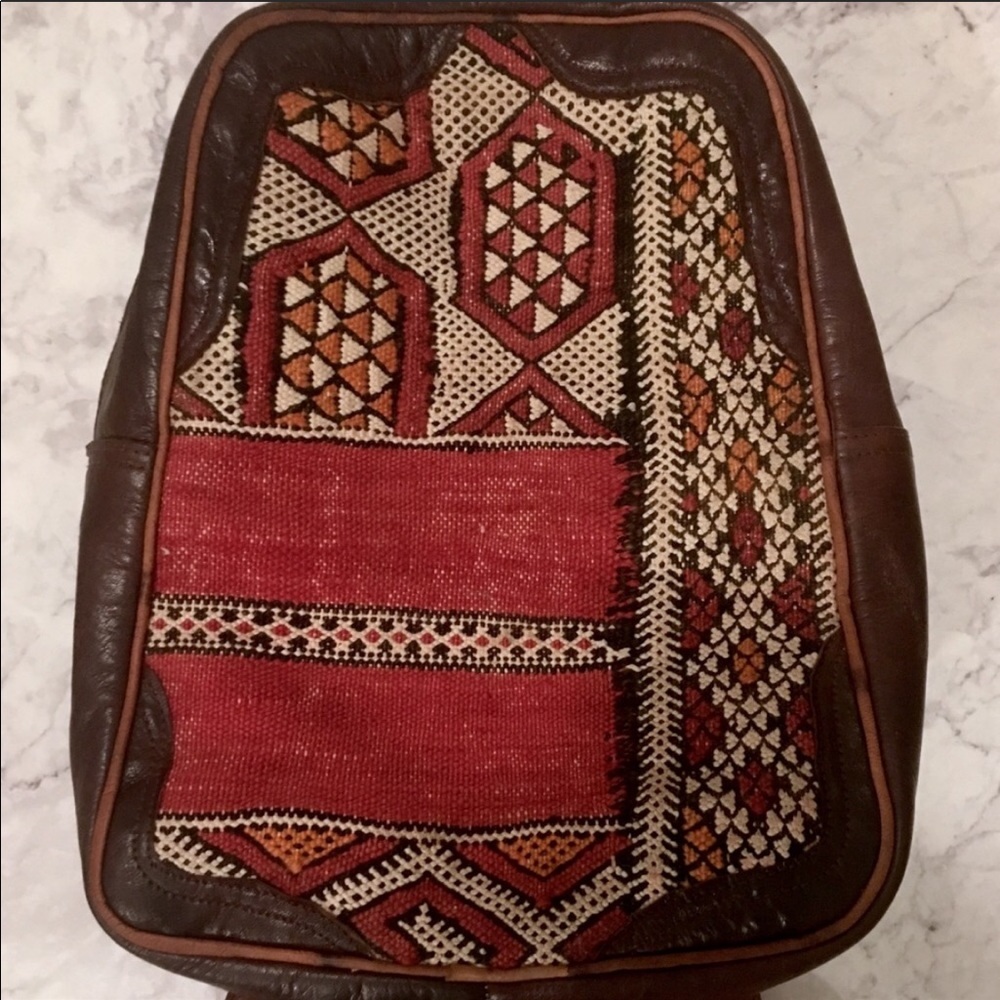 Moroccan leather backpack
